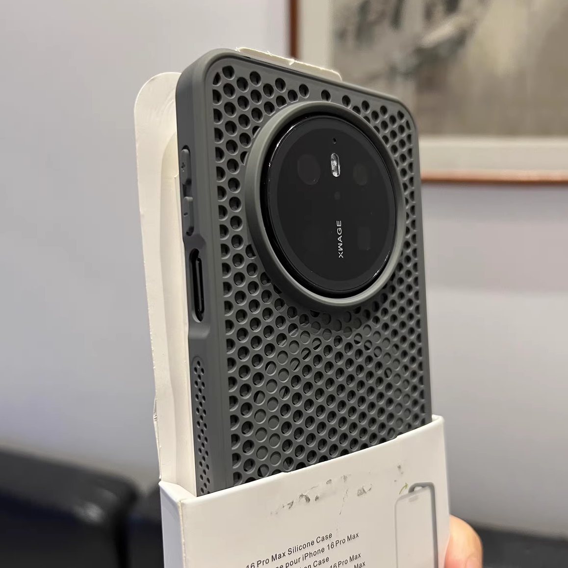 夏日散热透气手机壳适用华为Mate70pro+磁吸充电mate60蜂窝网孔Pura70肤感50荣耀Magic7Pro高级感男女款防摔