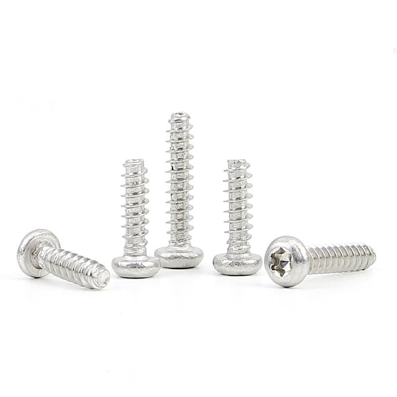 304星不90锈钢内梅花头圆头平尾攻螺丝PB型盘自头自钉M攻2/M3/M4/