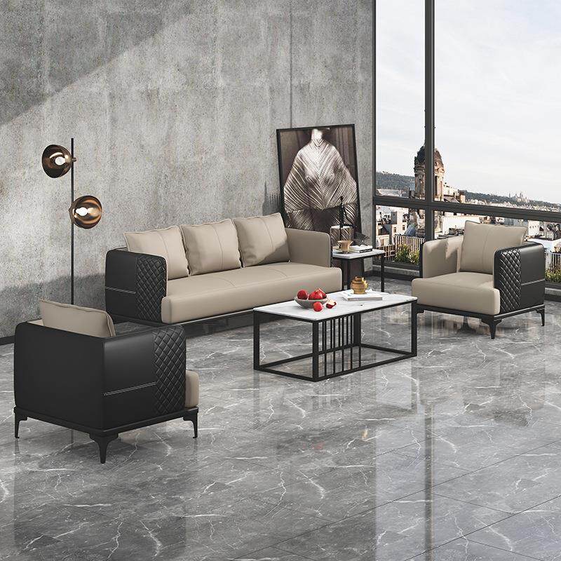 办公室沙几发茶组合装简约三现套代会客商务接待洽03678谈店铺小