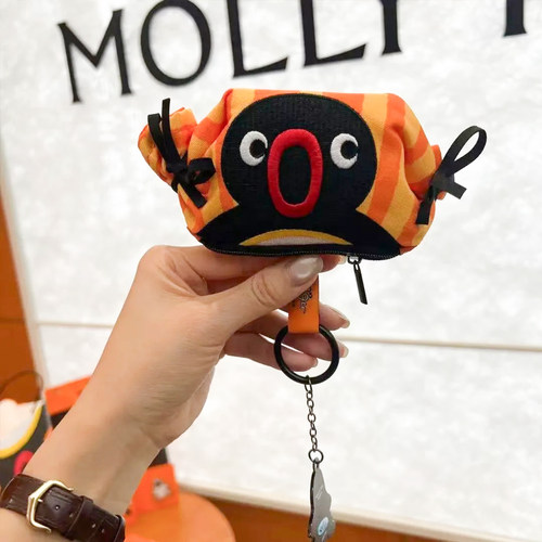 pingu联名周边万圣节糖果零钱包