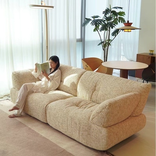 安隅集物巴斯克沙发布艺雪尼尔法式简约现代小户型横厅沙发客厅