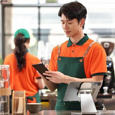 新款瑞兴咖啡工作服薄夏季短袖衬