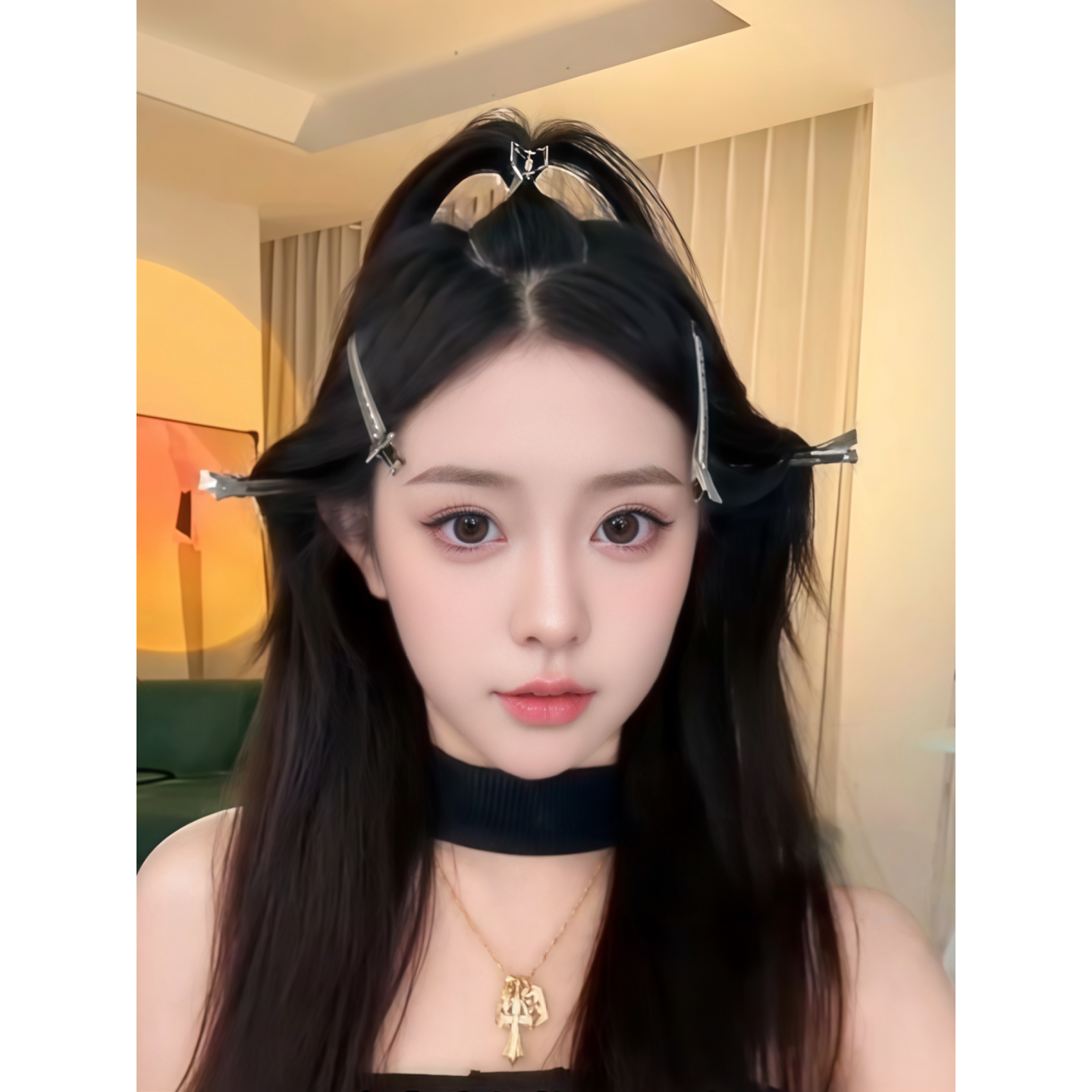 韩国网红无痕钢夹发根蓬松刘海夹