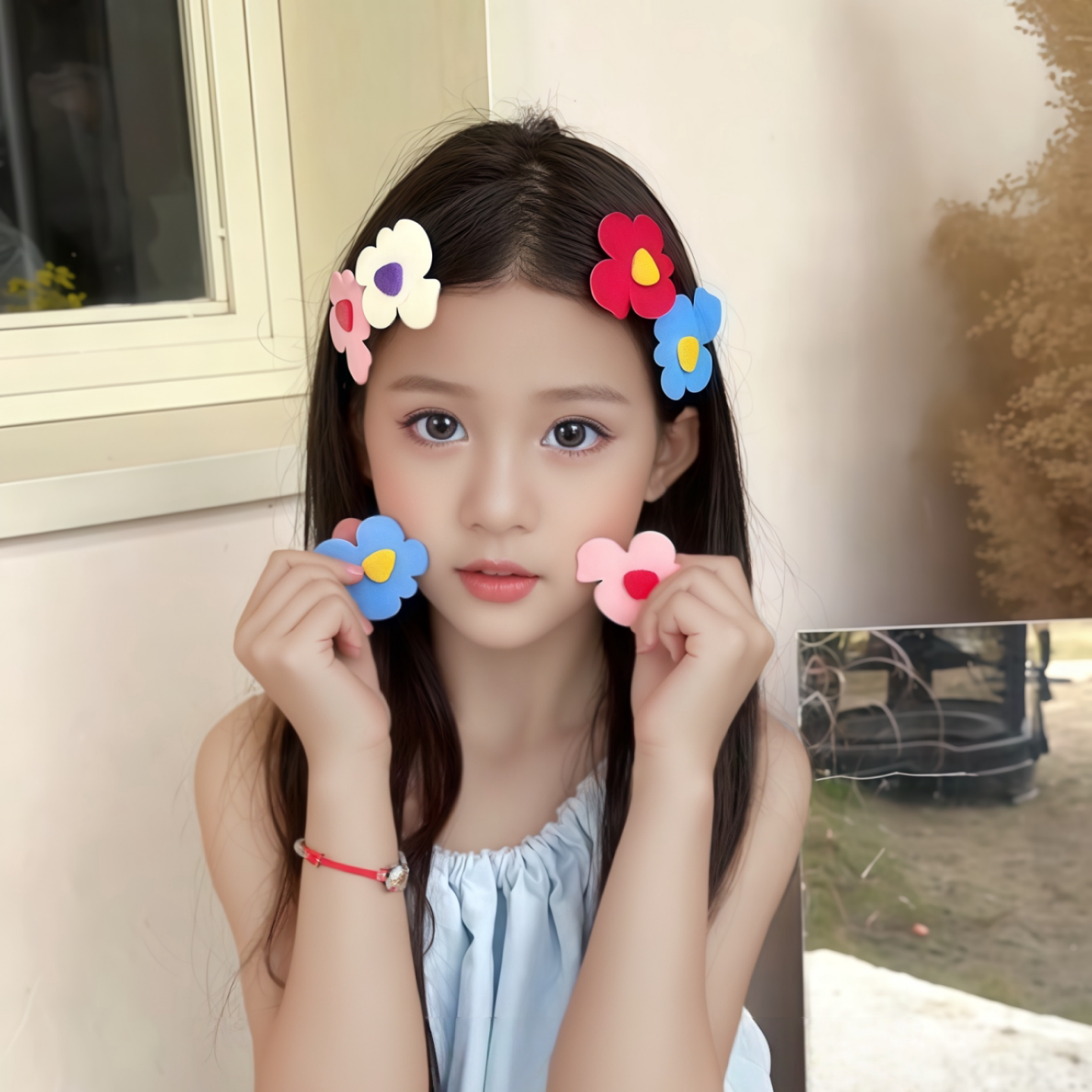 多巴胺彩色花朵发夹2026新款