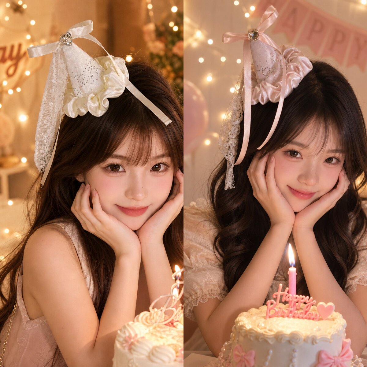 生日帽子发夹女头饰小礼帽发卡