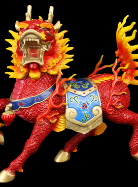 全铜火麒麟摆件 铜麒麟摆件单只一对铜摆设