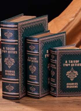 大号复古假书欧式书房书柜摆件装饰品书籍摄影道具书仿真书收纳盒