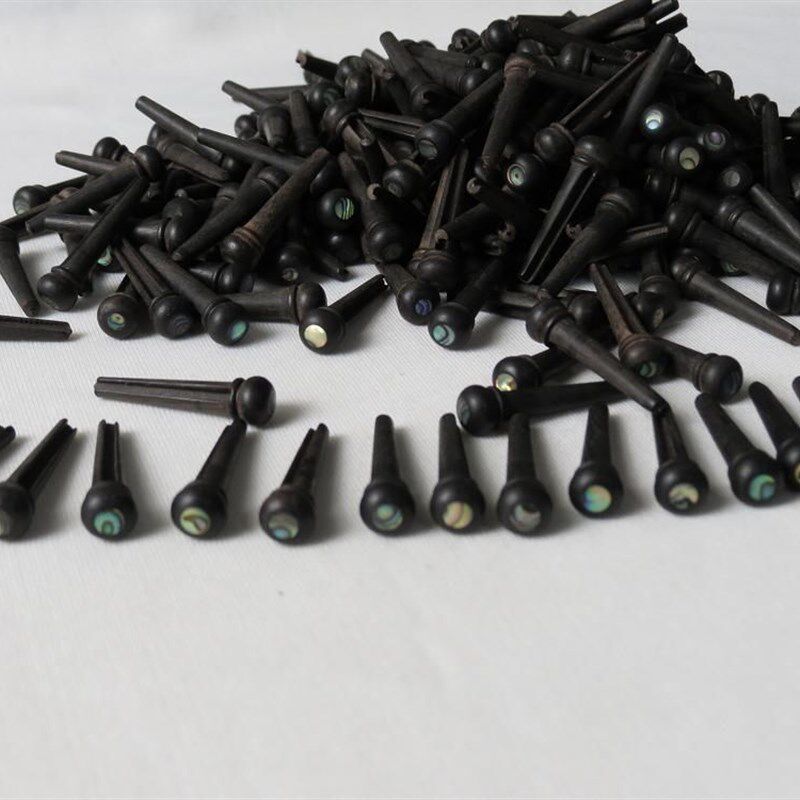 100%乌木实木固弦锥尾钉固弦钉吉他压弦柱压弦器弦钉 6个 H-04