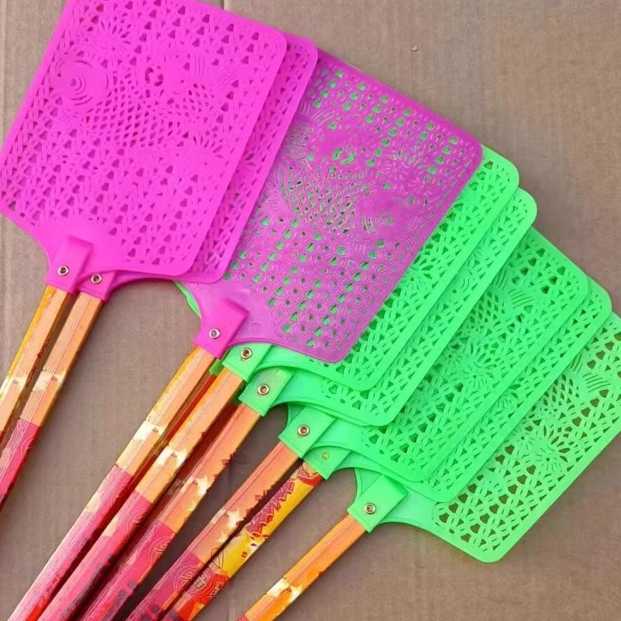 竹柄老式家用手動塑料蒼蠅拍子