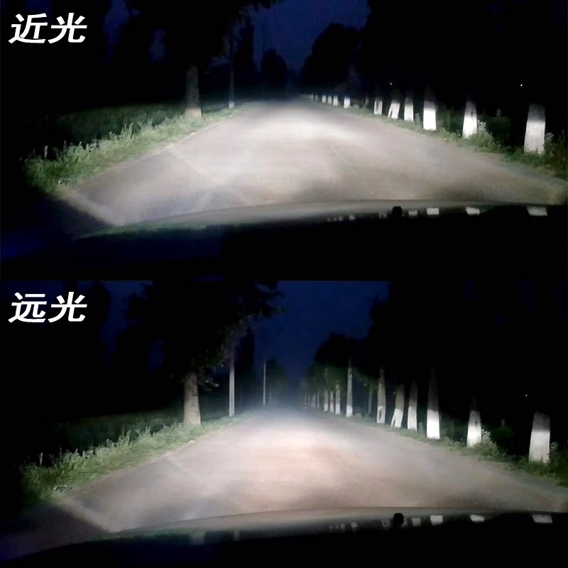 新款激光led汽车大灯85W强光透镜灯泡H15远近一体超亮聚光车客厅