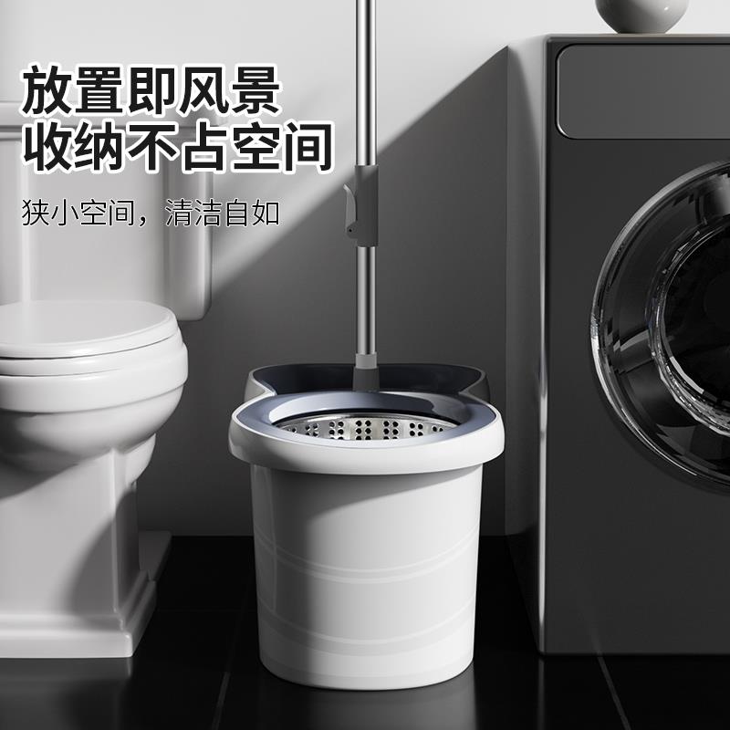 旋转拖把家用免手洗一拖净干湿两用带桶墩布拖地自动甩干脱水手动