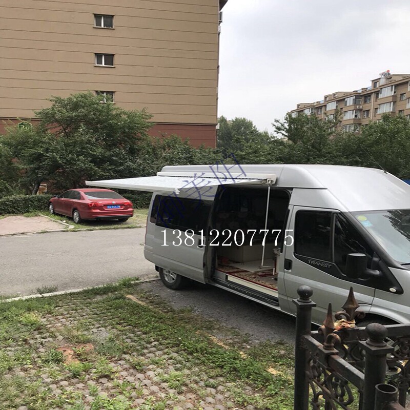 房车遮阳棚蓬车载侧边帐电动手动汽车遮阳棚大通全顺御风改装配件