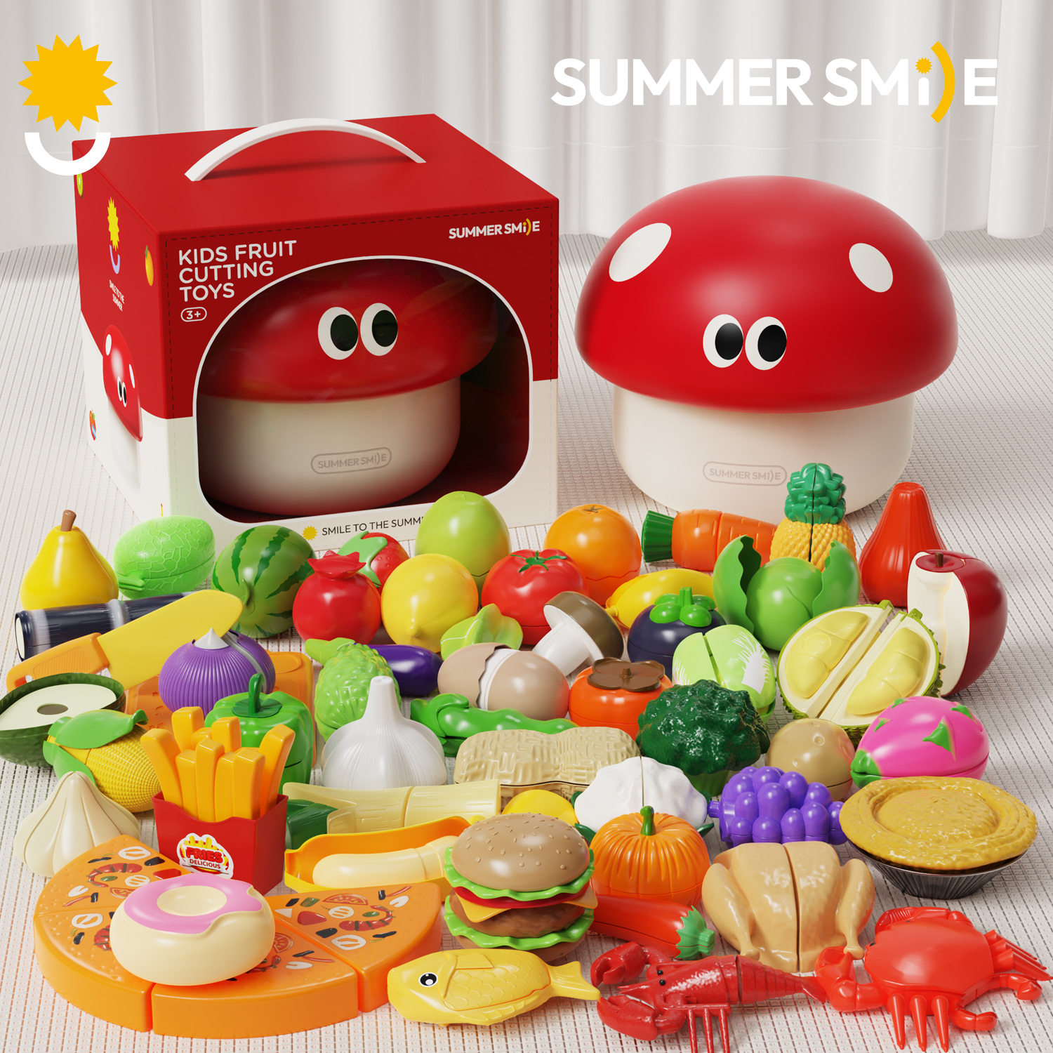儿童水果切切乐玩具过家家切菜可啃咬蔬菜厨房男女孩蒙氏早教礼物