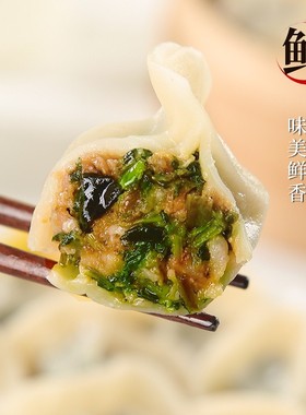 韭菜鸡蛋水饺纯手工饺子速冻猪肉大葱茴香荠菜芹菜牛肉素三鲜商用
