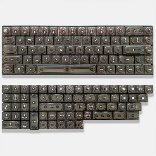 透光十字轴键帽 PC材质126键 矮轴机械键盘客制化wooting磁轴