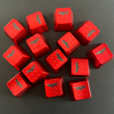 G910蝙蝠侠/特斯拉 单个机械键盘透光个性键帽  纹理防滑替换字母