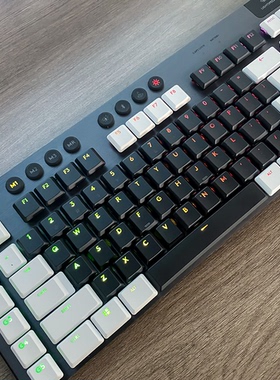 G913透光键帽 黑色白色拼色 适用罗技G913TKL G813机械键盘客制化