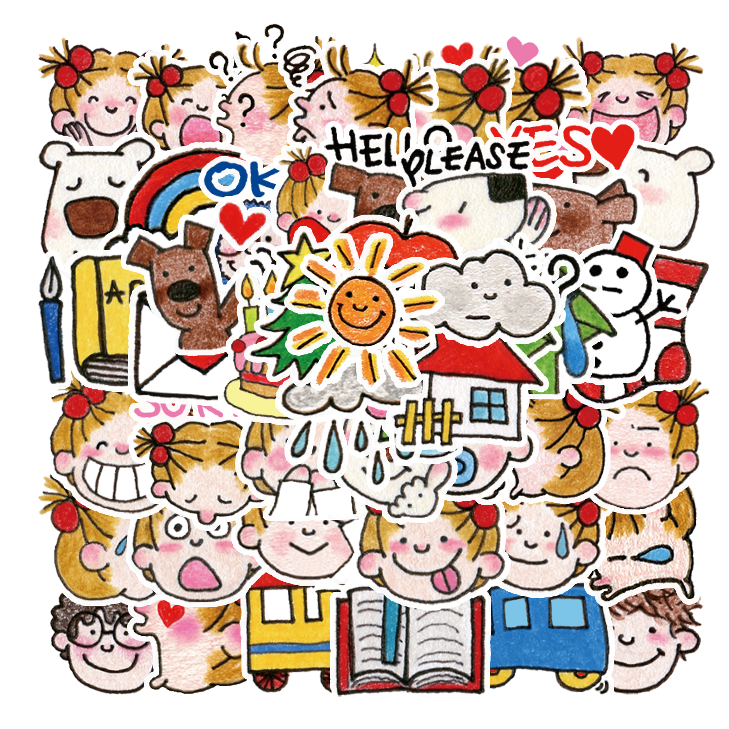 50张可爱卡通COCO酱手账防水贴纸