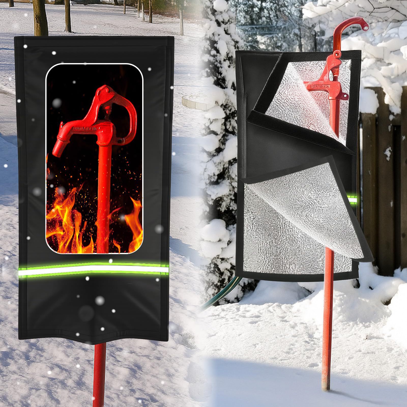 420D牛津布反光条冬季水龙头