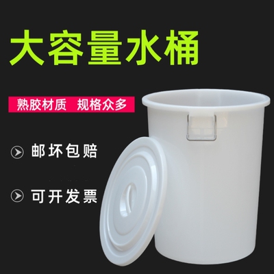 多规格塑料圆水桶大容量带盖食品级特大号家用加厚耐用发酵腌菜储