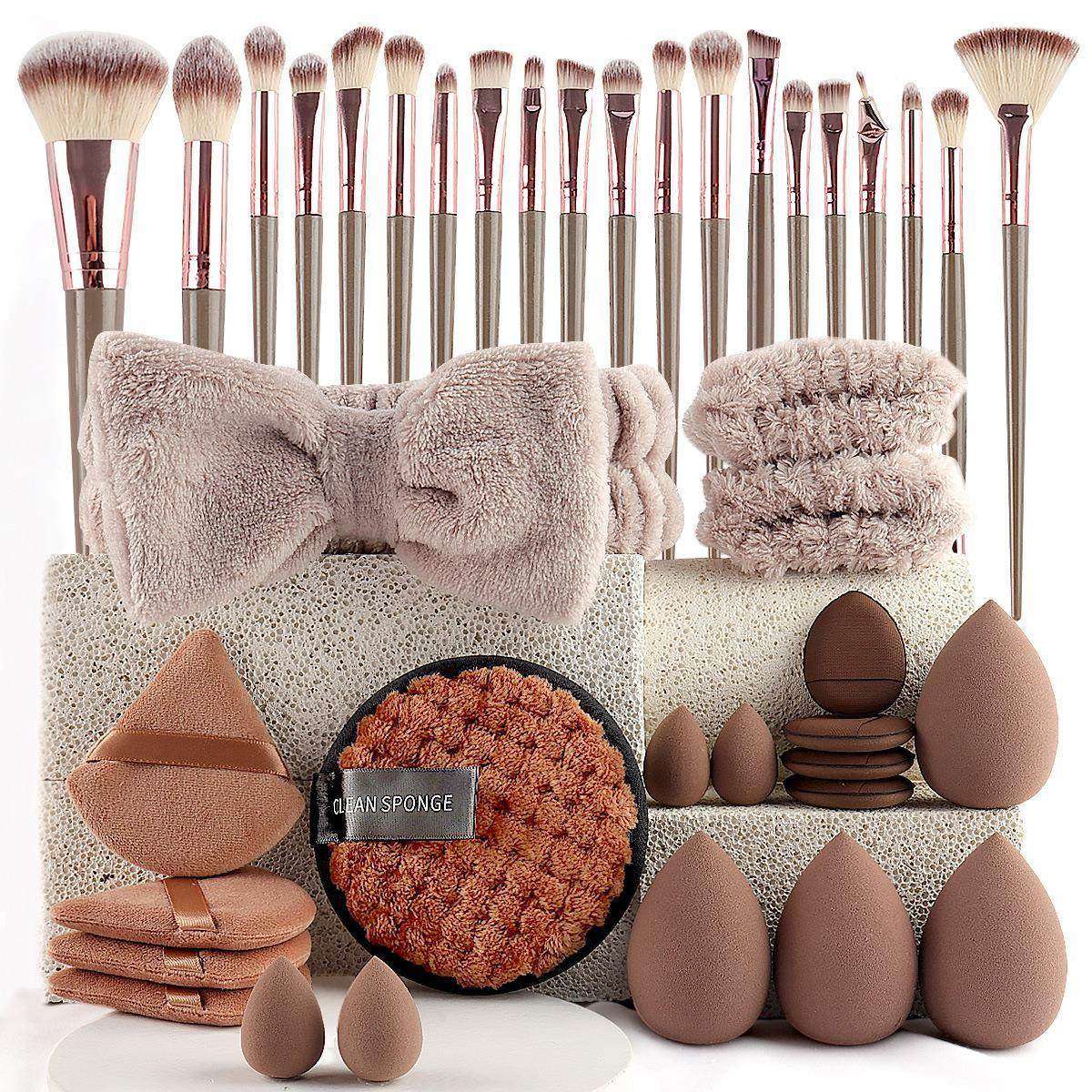 40PC美妆工具大组合套装洗脸化妆全套希音temu代发,彩妆/香水/美妆工具,化妆刷,淘宝优惠券,粉丝福利购,淘宝优惠卷