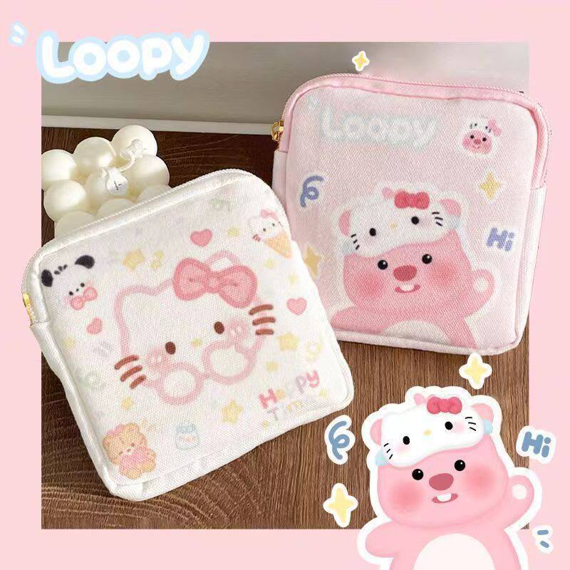 HEllokitty姨妈巾收纳包女生卫生棉迷你便携收纳袋随身化妆品小包
