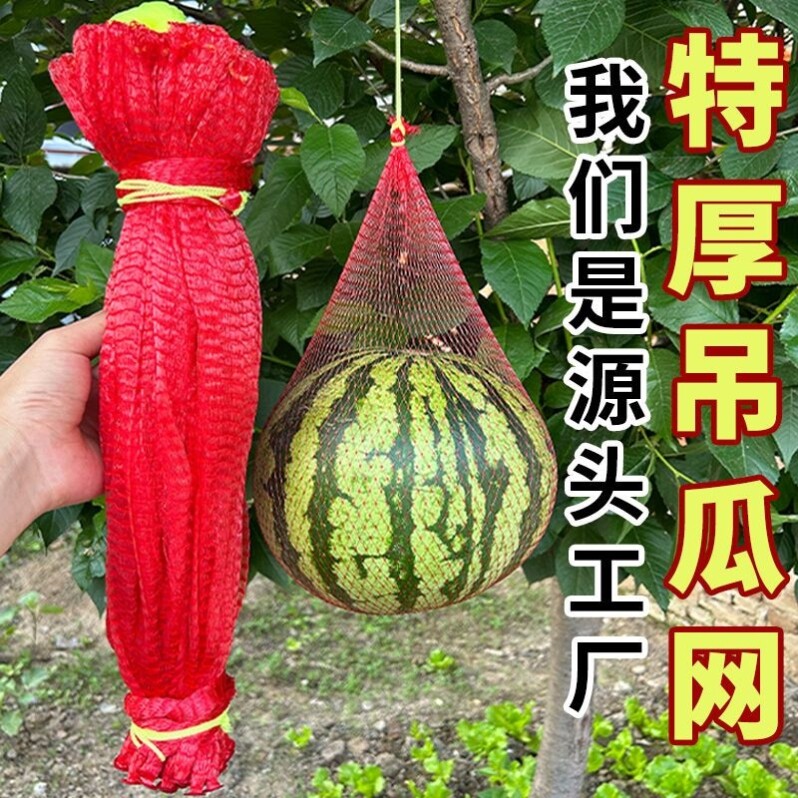 大棚特厚吊西瓜网兜袋吊哈密瓜香瓜网袋带束口绳的小网眼袋子