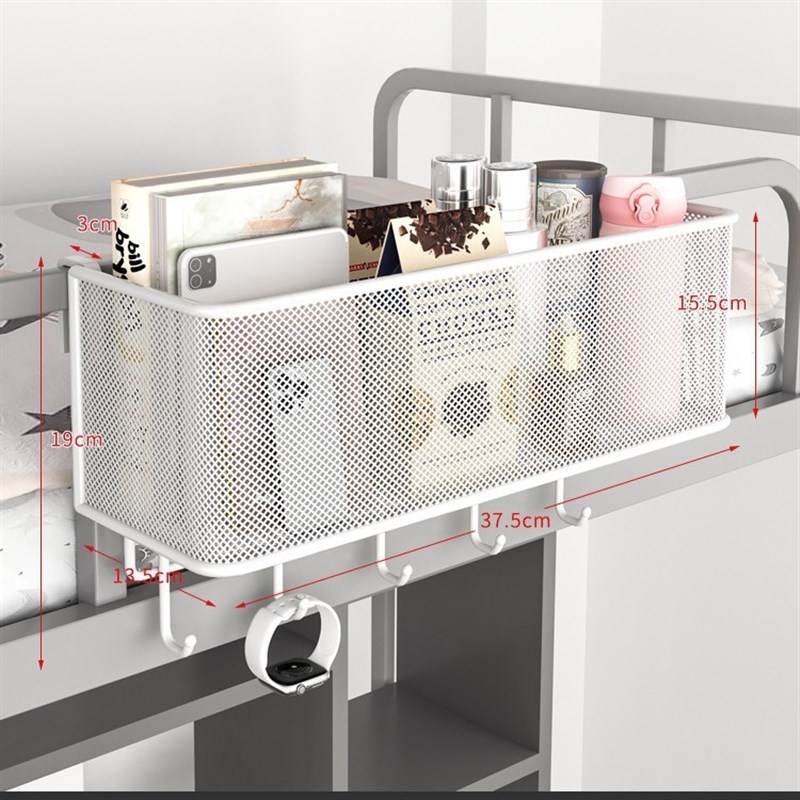 床头置物架床边挂篮宿舍神器床上悬挂收纳寝室上铺好物挂钩置物篮