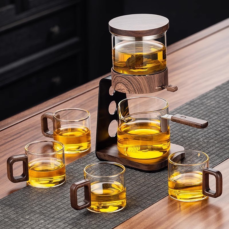 懒人泡茶神器磁吸茶水分离玻璃功夫茶具套装泡茶壶家用自动泡茶器