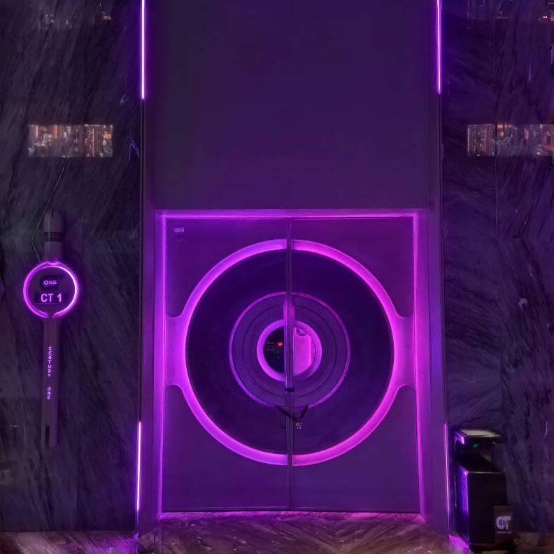 ktv双开门隔音门包房门发光酒吧专用不锈钢门歌厅定制包厢网红门