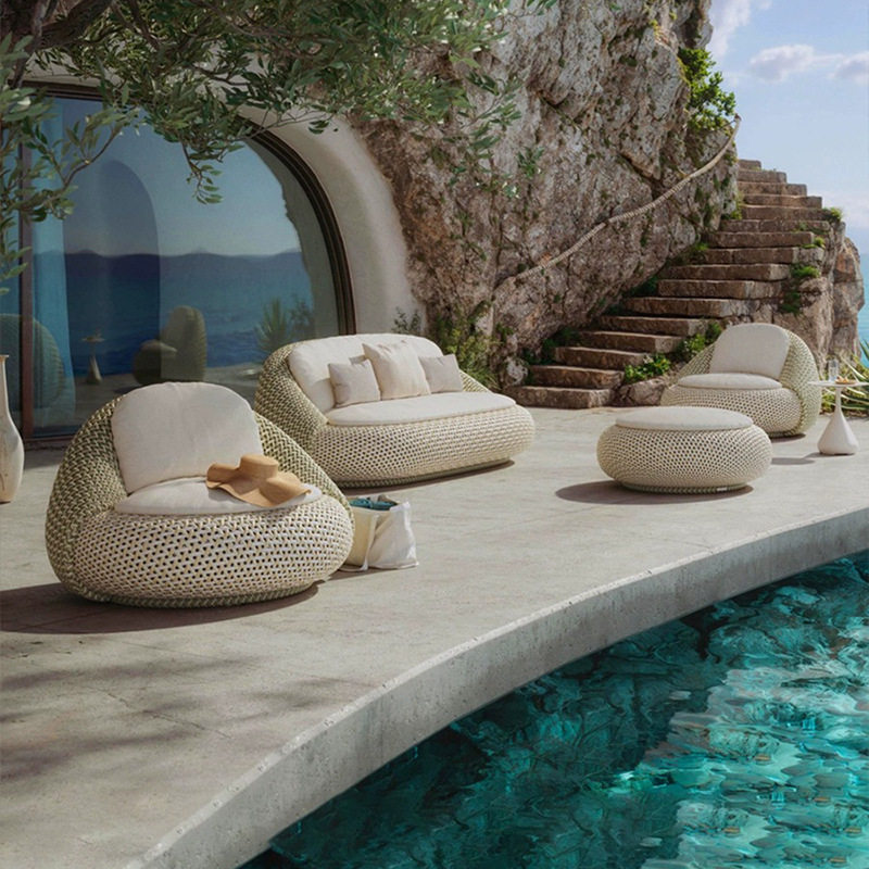 户外沙发庭院民宿露台阳台防雨防晒茶几组合别墅室外藤编沙发家具,住宅家具,户外沙发,淘宝优惠券,粉丝福利购,淘宝优惠卷