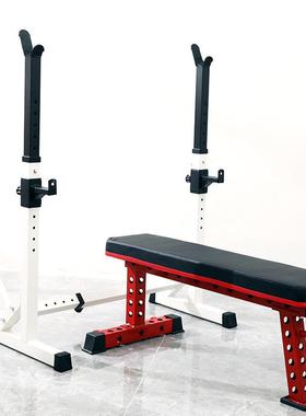 卧推架用深架杠铃一体架家用哑GVK铃举重床材健身蹲凳家械器男士