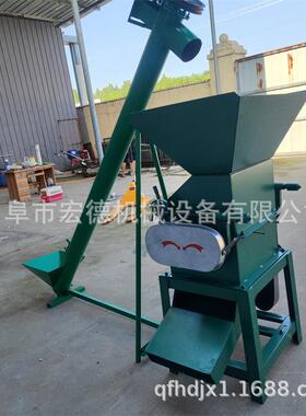 小麦食HD-20大豆粮食电动机挤扁对高粱玉米破碎设备辊式粮压胚机