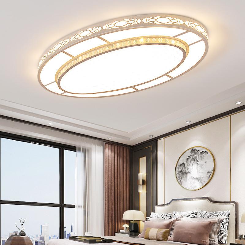 式led吸灯简约现代中国风中220顶5年新款创意椭圆922形灯具大尺寸