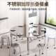 不锈钢桌子特厚可桌折叠圆桌摆摊烧吃饭大锈排挡不钢RUU子圆形烤