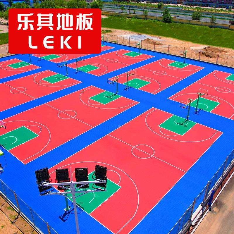 乐防其地板篮球场浮式拼毛装室外专用VWE悬浮地垫羽悬球幼儿园篮