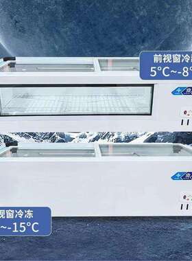 台式冷藏展示柜摆保冷藏冷OAA冻冰柜卧式烧烤展动示柜鲜移摆摊垒