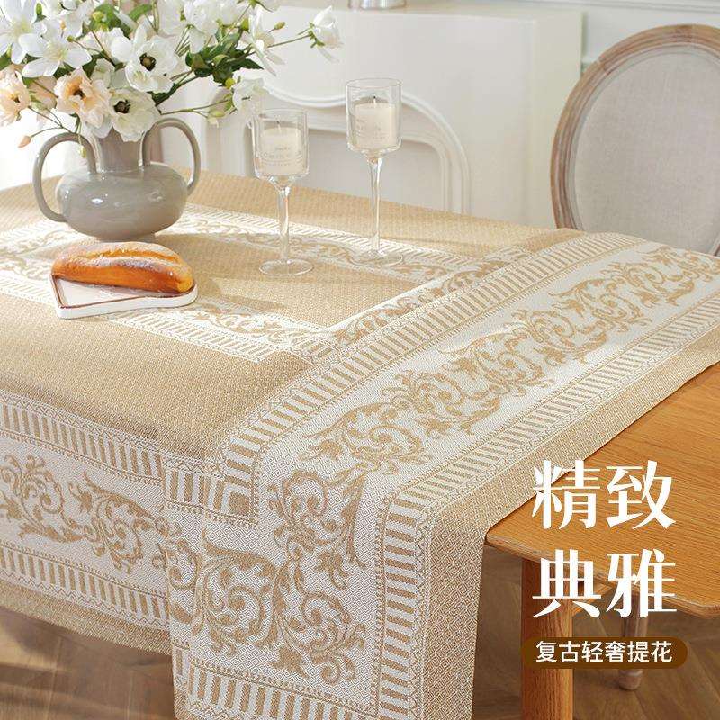 城堡TPU跨境热销TPU膜盖防水油长方形布餐桌布免洗轻奢风茶几防巾