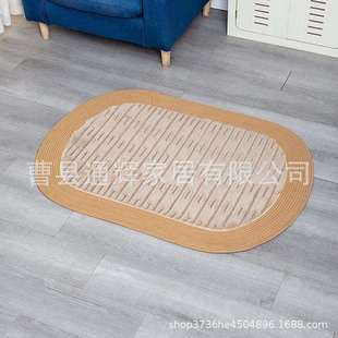 棉绳编织垫地毯复古国风地客中厅沙发脚垫形兔352圆毛地垫蒲草地