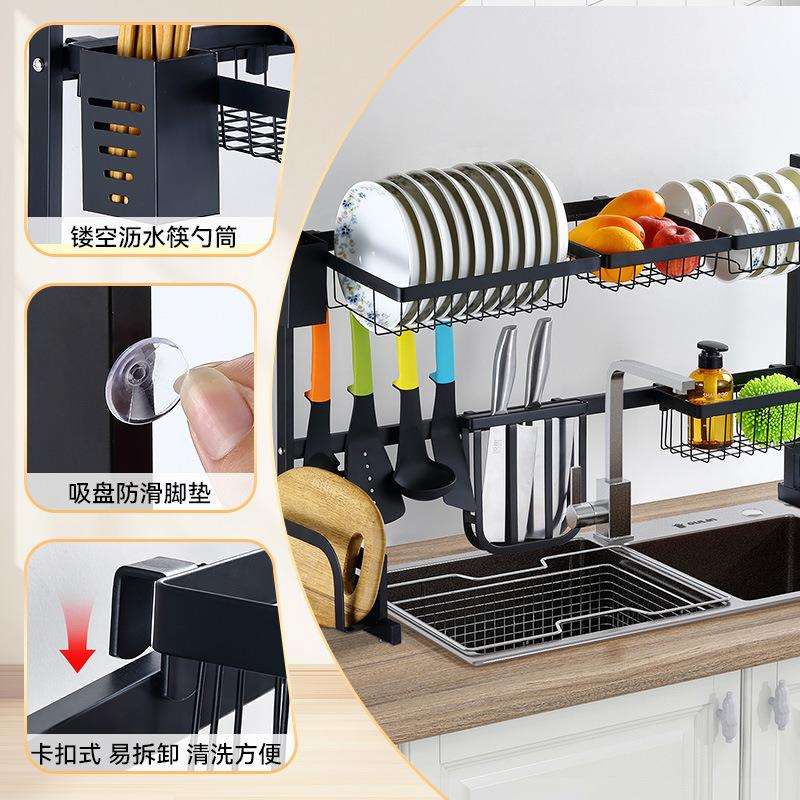 厂家直供厨房置碗台碟沥物面水架不锈钢水槽餐具砧板多a9103功能