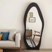 全颜身镜落地镜值不规则云朵形服装 店试衣镜高网地红奶落地镜油风