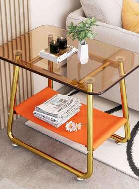 家创意客用厅小发茶几沙现代现轻奢桌子简约玻璃简约代木骨100456