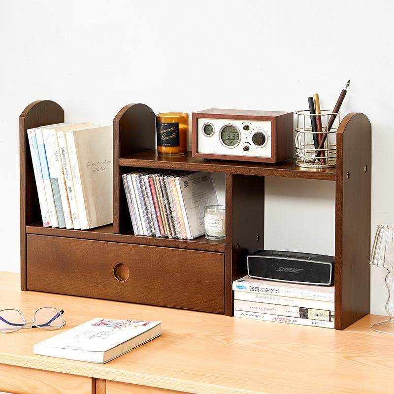 简约现代上书架置物架全桌实木简书桌架收木纳架榉木原易伸F96MH8