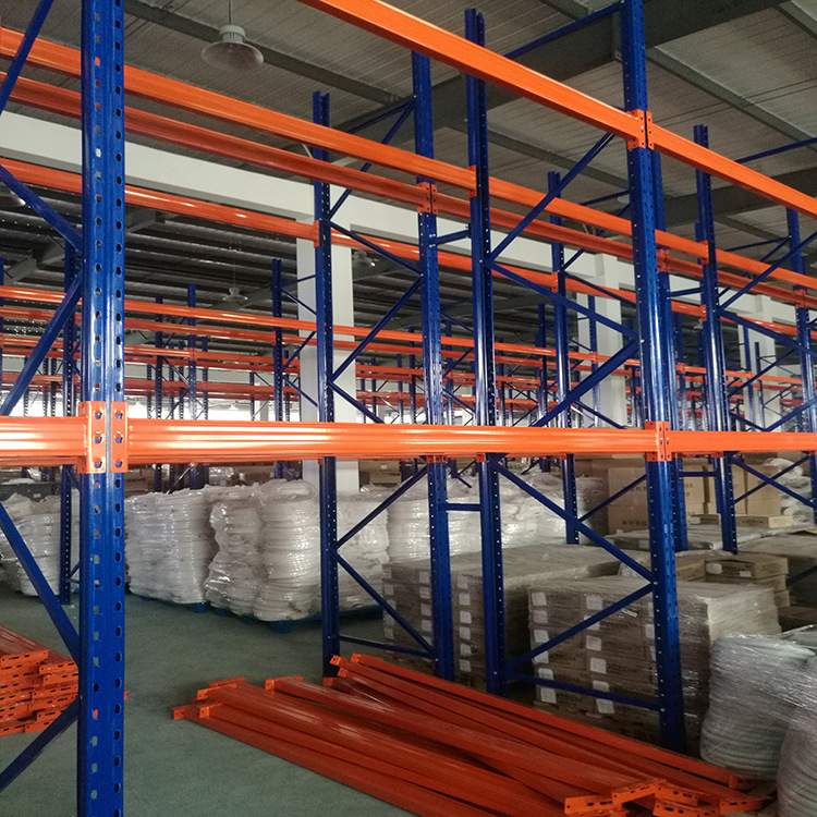 宁波厂家重型仓库贯通高位可拆装仓储钢平台托盘横梁式立体库货架
