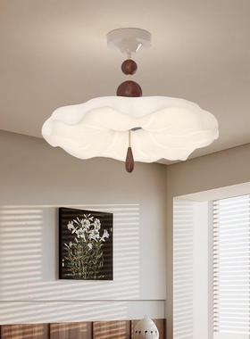 法式卧室谱吸顶灯中古奶油风主公卧主房灯约JLD—801具简全光护眼