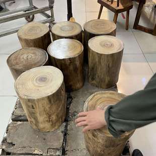 樟原木香木树大墩树桩木桩164凳坐凳座子花架根雕茶几实木底墩子