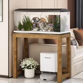 实木鱼缸架下重空式 扫F989H6MJ地器人物架水置缸承支架底座底架机