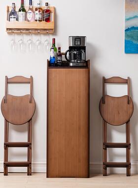 实木折叠台桌家用靠窗现代小吧台桌BTZ客厅高阳脚吧桌台餐子桌免