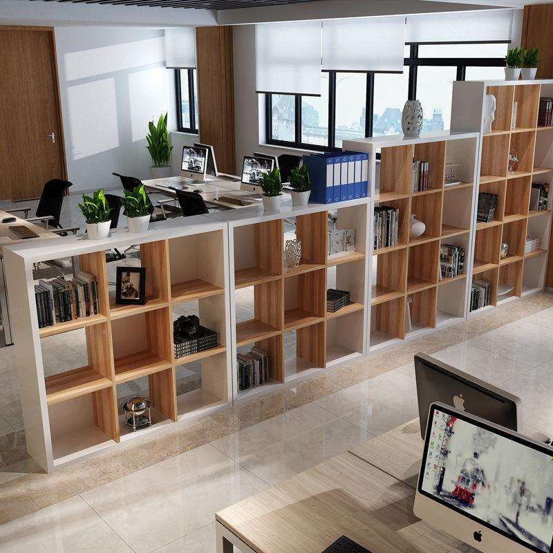 木质合QYM-008文件书柜书架置物柜格子柜储柜物组展示柜办公室隔