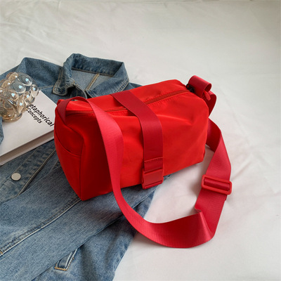 牛津布斜挎包女高级感小健身包